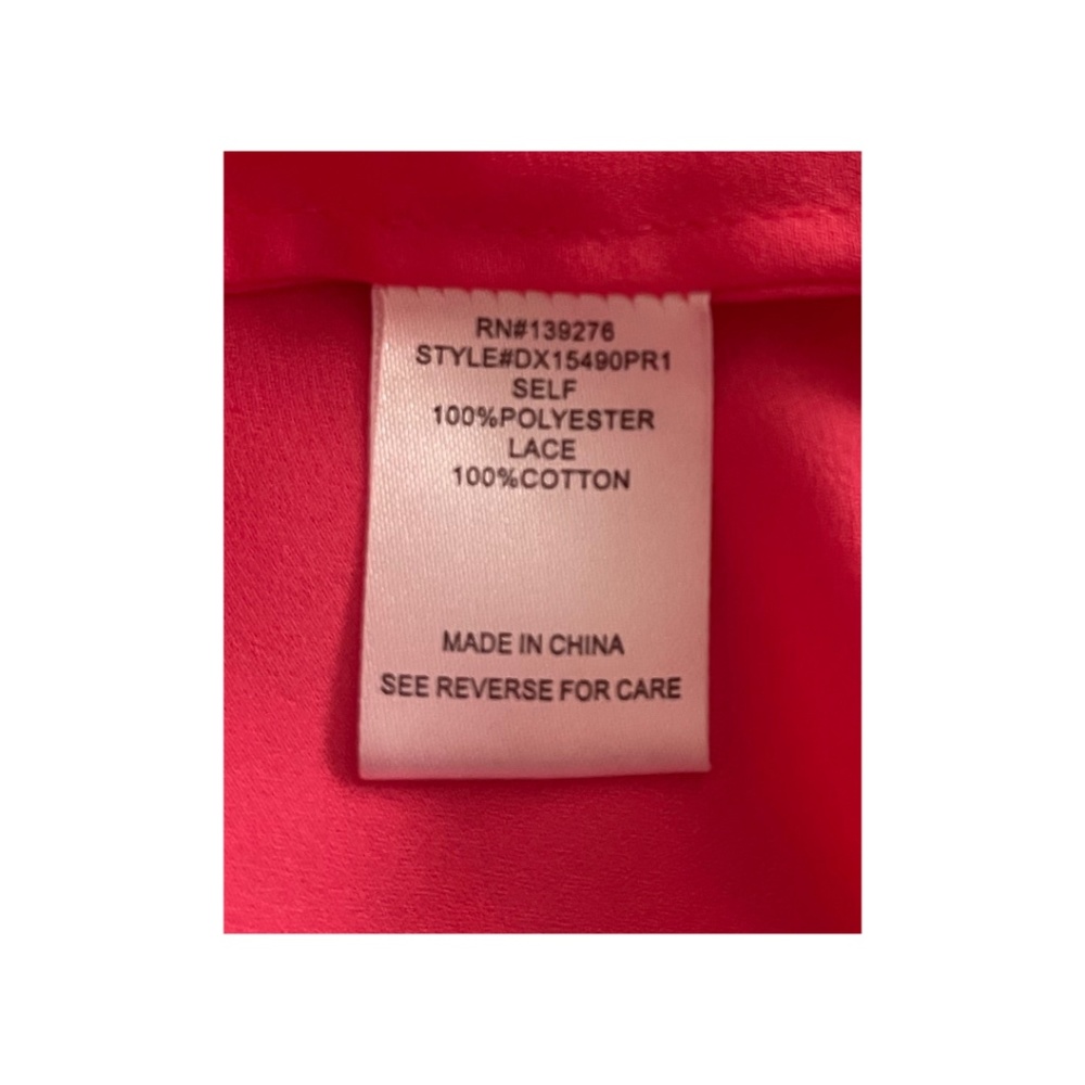 Daniel Rainn Flutter Sleeve Top With Crochet Lace… - image 5